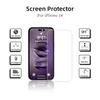 Protektor ekranu telefonu komórkowego dla iPhone 14 pro Max XR xs 12 13 Mini Samsung S20 Fe S21 S22 Plus 9H anty-scratch hartowany film z pakietem detalicznym