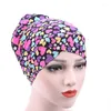 Headscarf turban gåva damer kemoterapi cap kvinnor hattar cancer muslimska mössa vuxna håravfall stretch justerbar fjäderhuven chur22