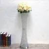 DIYスレンダーワイスパーティーデコレーションロードリードフラワー花瓶90cm背の高いクリスタルカンデラブラウェディングテーブルのセンターピア