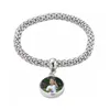 Bracelet de sublimation cadeau de fête des mères fournitures de fête de fête en alliage de zinc métal impression personnalisée Bracelet blanc ZZE13505