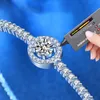 0 5CTW LAB MOISSANITE DIAMP -BRATELT Регулируемая серебряное серебро 925 Свадебные ювелирные украшения для ручных браслетов для женщин 247O6922213