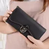 مصمم المرأة طويلة محفظة مخلب محفظة الأزياء الكورية طالب قفل متعدد الوظائف السيدات محفظة حقيبة لطيفة جودة قابلة للطي المحفظة