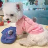 Собачья одежда милая одежда одежда для щенка кошачья куртка флисовая внутренняя теплый мяч нос.
