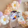 Parti Dekorasyonu Bebek Duş Dekorasyonları Malzemeleri Mutlu Yıllar Alüminyum Folyo Balonları 18 "Folyo Mylar Helyumound Şişirilebilir Balon İçin