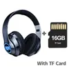 Наушники Наушники Беспроводные наушники Fone Bluetooth-гарнитура Gamer HIFI Stereo LED Glow Metal Folding Music Audifonos с микрофоном для ПК TV