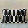 30x50 cm CUSHION Cove Vintage Black White Geometric Cotton Embrodery Pillow Case With For Soff Bed Home Decorative 12 "x20inch 210401