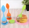 Silicone tea infuser Leaf Silicone Infusers with Food Grade make bag filter creative Stainless Steel Tea Strainers Coffee Tools FY2527