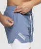 Men Summer New Style Fashion Trend The Beach Shorts 2 In 1 Double-Deck Quick Dry Fitness Room Male Training Sports Short Pant Y220420