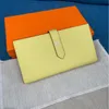 7A High Quality Fashion women clutch wallet togo cowhide leather wallet single zipper wallets lady ladies long classical purse with orange box card size 17.5cm