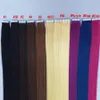 Natuurlijke Kleur Tape In Human Hair Extensions Indian Braziliaanse Virgin Remy PU Huid Inslag Haarverlenging Blonde 100g Dubbele kanten Lijm