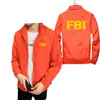 Chaquetas de hombre moda FBI Parint Zippper chaqueta hombres primavera otoño manga larga Casual rompevientos abrigo masculino de gran tamaño Harajuku Streetwear 7xl
