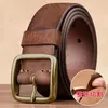 Belts Korea 130cm High Quality Leather Belt Buckle Luxury Designer Brand Man Cowskin Fashion Strap Male Jeans For Men Cowboy MaleBelts