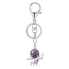 Porte-clés Argent Femmes Fée Pendentif Porte-clés Pour Sac De Porte De Voiture Hommes Personnalisé Angle Aile Baguette Magique Cristal Porte-clés En Métal Porte-clés