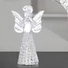 Candle Holders European Style Home Decor Holder Piper Angel Glass Sculpture Crystal Candleholder Cafe Candlestick For Christmas Party