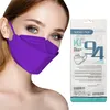 KN95 Masker Dezelfde kleur oor touw stof facemask kleurrijke oor touwen volwassen driedimensionale wegwerp maskers groothandel