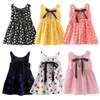 Flickas klänningar sommar 8 stil barnklänning 2022 fest småbarn kläder bomullsilk ärmlös söt tecknad prinsessor vestidos flickor 1