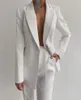 Zweiteilige Hosen für Damen, zweireihig, himmelblau, für die Brautmutter, Damenanzüge, formelle Damen, Hochzeit, Abend, Party, Smoking, Arbeitskleidung, W