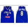 Chen37 Custom Men Youth Women #8 Danilo Gallinari #5 Italian Pro Gianluca Basile Basketball Jersey Size S-6XL