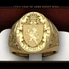 Clusterringen Mannen Ring Punk Gold Lion Roestvrij staal Biker Round Animal Juwelier Power Design Hoge kwaliteit Juwelbui