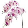 Couronnes de fleurs décoratives 2 pièces véritable presse tiges d'orchidées branches de Phalaenopsis artificielles 9 grands pétales 38 pouces