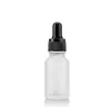 15 ml Frosted Dropper Hervulbare Flessen Helder Glas Aromatherapie Vloeistof Voor Essentiële Basis Massage Olie Druppelflesjes 624 stks/partij SN3673