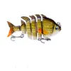 K1637 8cm 14g Swim Panfish Lure Multi Jointed Panfish Bluegill Swimbaits Hard Topwater Bass Esche da pesca Manovella Acqua salata 10 pezzi / set