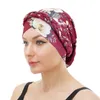 2022 New Muslim Bohemia print Braided Turban Hat Handmade Bandanas Hijab Women Inner Caps arab wrap Chemo Hats Head Wearing turbante