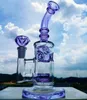 Verre Violet Bong Recycler Dab Rigs Narguilés Tuyau D'eau Épais Herbe Fumée Bangs D'eau Shisha 14mm Joint