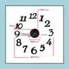 ساعات الحائط ديكور المنزل حديقة الجملة الجديدة DIY Clock Clock Selfficive Decal رقم الرقم العدد الحديث غرفة الديكور الداخلي تسليم 2021