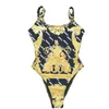 Seksowna koronkowa dzielona stroje kąpielowe podwójne litera Pałac wzór stroju kąpielowego Zebranie zestawu bikini z wisząca szyja zużycie 2 -częściowy zestaw