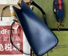 Realfine Bags 5A 702721 27cm Dianna Small Totes Borse a mano blu royal per donna con sacchetto per la polvere Manici in bambù