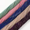 Fashion Shiny Headscarf Glitter Muslim Scarf Hijabs Metallic Wedding Veil Women Islamic Modest Headwear Sequins Lurex Headband