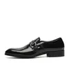Chaussures habillées à enfiler pour hommes avec boucle latérale en cuir véritable marron noir chaussures pour hommes pour les affaires