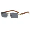 Herren-Markendesigner Ienbel Vintage Carter Buffs Randlose Carters-Sonnenbrille, quadratische Echtholzbrille, Paisley-Massivbrille, 207 56-18-136