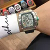 Relógios Designer de relógios Designer de luxo Mecânica de homens assistir Richa Milles Demi RM052 Classic Legend Hollowd Out Skull Freatment Destaques