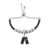 Braccialetti con ciondoli Bambina Ragazzo Coppia Famiglia Mamma Mamma Ciondola Perline Bracciale in pelle in acciaio inossidabile Gioielli Fascino Inte22