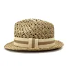 Basker sommar kvinnor sol hattar söt färgglada tofs bollar män halmflickor vintage strand panama fedorasberets