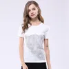 Boho noir tête de léopard t-shirts graphiques femmes coton à manches courtes col rond T-shirt mode diamant T-shirt décontracté t-shirts 220321