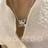 Niche Designer Handmade Butterfly Shape Necklace 925 Sterling Silver Material Simple Casual Fashion All-Match Jewelry