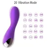 Massaggiatore per tutto il corpo Giocattoli sessuali masager 20 Velocità Vibratore clitoride per donna Stimolatore clitorideo femminile g Vibratori spot Masturbatore donna Adulto 8HIV SC58