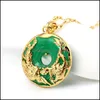 Совет по ожеречиям повалы ювелирные украшения 14K золотой цвет натуральный нефрит и для женщин Colgante 925 Mujer Emerald Topaz Gems Dhont