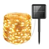 Cordes lumière solaire étanche LED lampe extérieure feston guirlandes lumineuses pour vacances fête de noël fée jardin guirlande LED