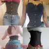 Kvinnor Underbust Top Steel Bones Slimming Gothic Bustier Tops midjetränare Cincher Bälten Black Outfits Steampunk Corset 220615