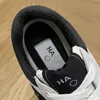 British Style White Designer Mesh Suede Stitching Breathable Shock-absorbing Sneakers Womens Fashion Shoes S35553