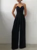 Elegant Jumpsuit Women Summer Sexy Sleeveless Sling Wrapped Chest High Waist Rompers Casual Party Jumpsuit Women Jumpsuit CX220331