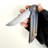 Version personnalisée limitée Kwaiback Knives S35VN lame titane poignée couteau pliant poche parfaite EDC équipement de plein air pratique outils de survie de camping tactique