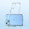 Phone Cases For iPhone 15 Plus Pro Max 14 13 Pro 12 Mini 11 XS Max XR 7 8 SE2 1.5mm Clear Transparent Acrylic TPU Shockproof Mobile Cover Back Shell D1