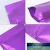 100Pcs/Lot Matte Purple Aluminum Foil Stand Up Bag Candy Nuts Dried Fruit Snacks Coffee Tea Food Zip Lock Waterproof Dustproof