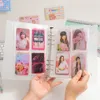 Fotoalbum Cover 25 Sheets PP Inner Pages A5 Binder Notebook For Photos Kpop Photocard Hol Storage Star Chasing Album Book Heart Purple Pink Transparent