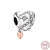 S925 Sterling Silver Charm Perles Lâches Amour DIY Perlé WOmen's Original Fit Pandora Bracelet Pendentif Luxe Fille Classique Mode Dames Maman Bijoux Cadeau